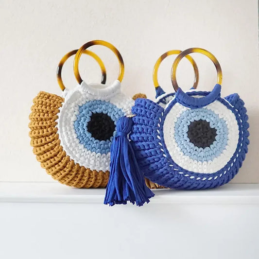 Evil Eye Tassel Tote