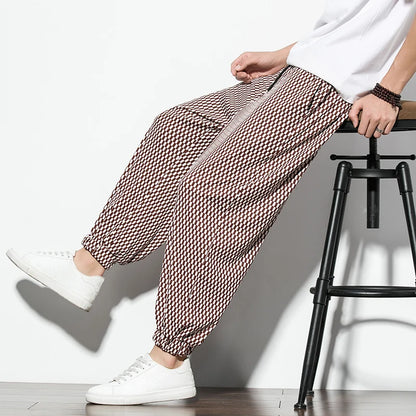 Checkerboard Harem Pants