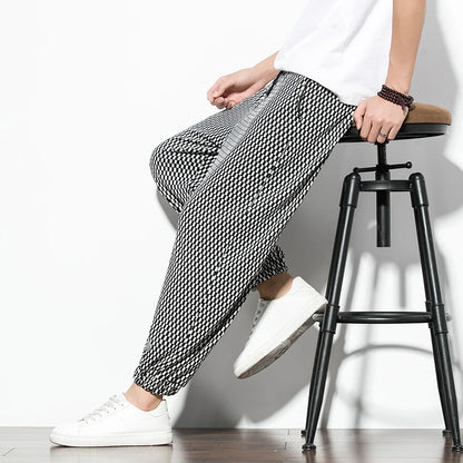 Checkerboard Harem Pants