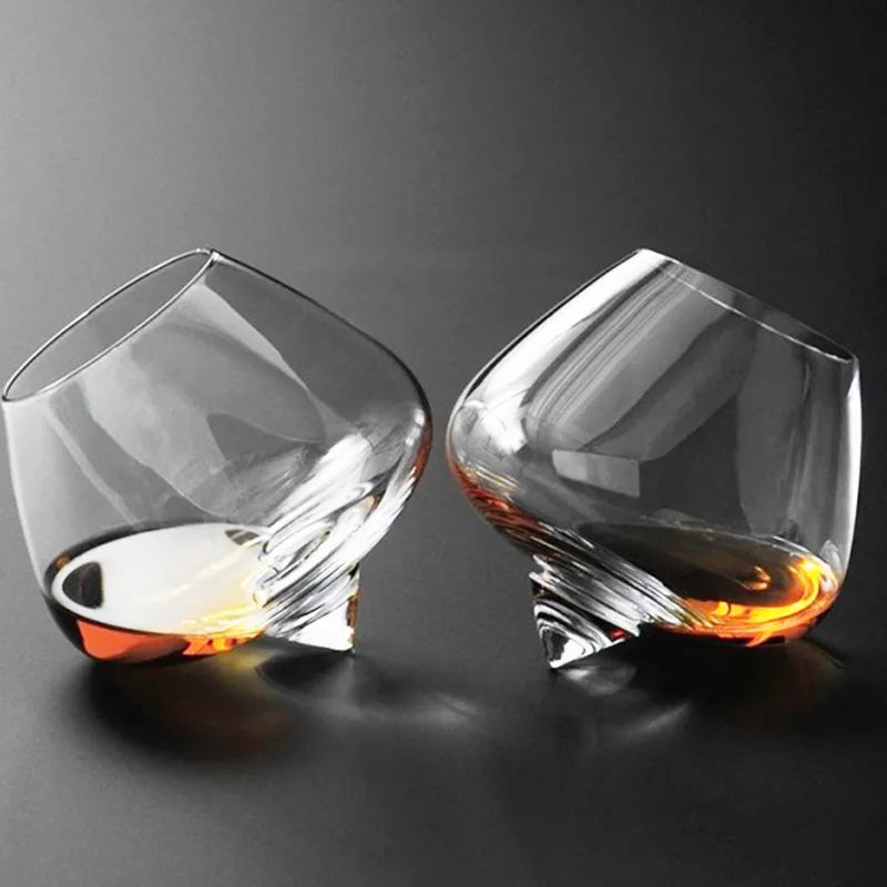 Angled Whiskey Glass