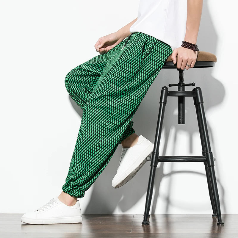 Checkerboard Harem Pants